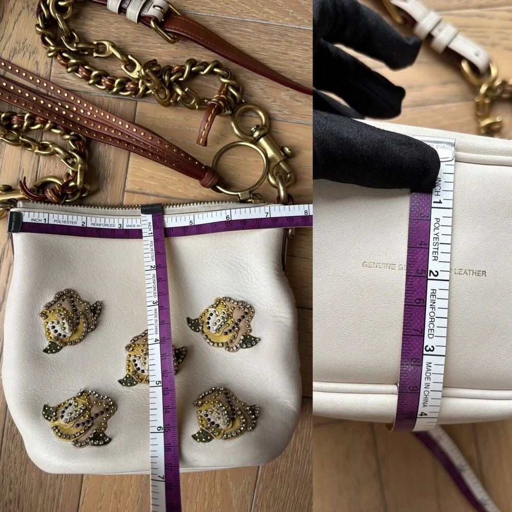 COACH Duffle 12 Bag With Rose Applique